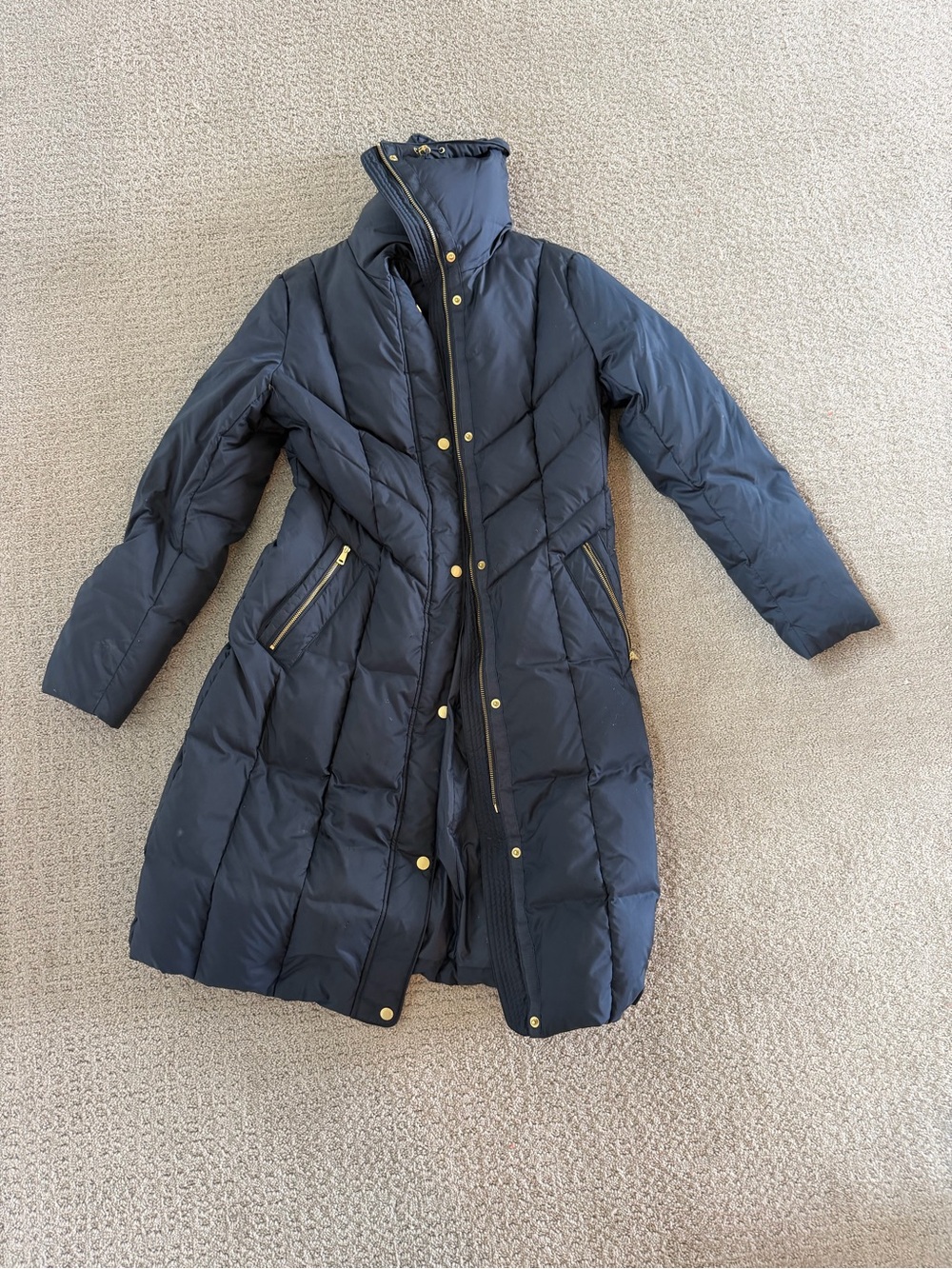 Like New Cole Haan Navy Puffer Coat